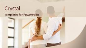  Presentation with rear view of bodyguard - Slide deck enhanced with house - rear view of couple looking background and a lemonade colored foreground