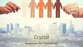  Presentation with over population - Presentation theme consisting of population - community unity people and support background and a soft green colored foreground