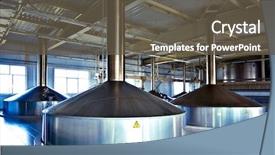  Presentation with fermentation - Presentation theme enhanced with brewer's plant with steel background and a tawny brown colored foreground