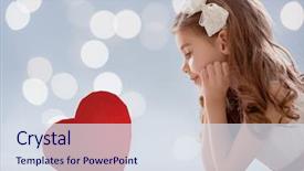  Presentation with valentine - PPT theme with happy valentine's day sweet background and a sky blue colored foreground