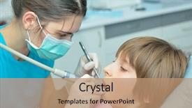  Presentation with dental surgery - Cool new slides with doctor's consulting room pediatric backdrop and a coral colored foreground