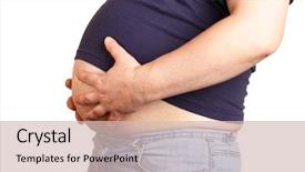  Presentation with beer - Cool new presentation design with weight - man with beer belly isolated backdrop and a soft green colored foreground