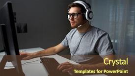  Presentation with entertainment - Slide deck consisting of pc games - technology gaming entertainment let's play background and a tawny brown colored foreground