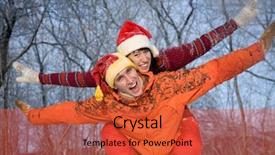  Presentation with family valentine - Beautiful presentation featuring snow in valentine's day backdrop and a  colored foreground