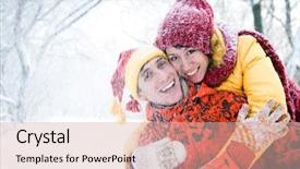  Presentation with family valentine - Cool new slides with snow in valentine's day backdrop and a lemonade colored foreground