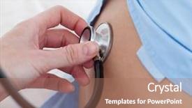  Presentation with respiratory - Presentation theme having checking a child's respiratory background and a coral colored foreground