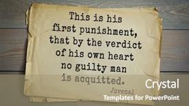  Presentation with satirical - Beautiful theme featuring say no paper - top-20 aphorism by juvenal backdrop and a coral colored foreground