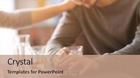  Presentation with alcoholic beverage - Beautiful presentation design featuring bar closeup don't drink backdrop and a coral colored foreground