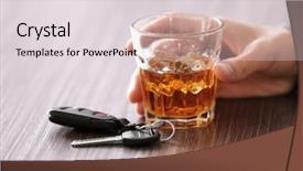  Presentation with alcoholic beverage - Cool new PPT theme with key closeup don't drink backdrop and a lemonade colored foreground