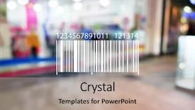  Presentation with barcode - PPT theme having concept it's not real background and a mint green colored foreground