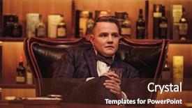  Presentation with class - Amazing presentation design having beverage in gentlemen's club backdrop and a tawny brown colored foreground