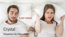  Presentation with obstructive sleep apnea - Beautiful slide set featuring husband's snore obstructive sleep backdrop and a soft green colored foreground