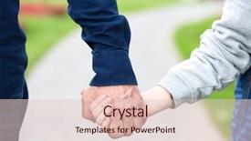  Presentation with father son hands - Amazing presentation design having protective parents - hands father's and his son backdrop and a lemonade colored foreground