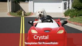  Presentation with sports car - Slides consisting of young singer with microphone over back background background and a dark gray colored foreground