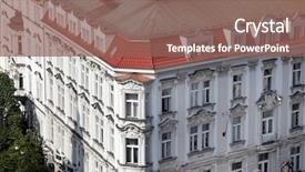  Presentation with prague - Slide set with houses in prague's old background and a violet colored foreground