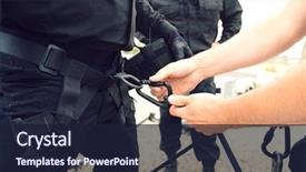  Presentation with commando - Audience pleasing PPT layouts consisting of commando's waist with partner backdrop and a wine colored foreground