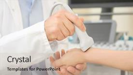  Presentation with examination - PPT layouts enhanced with examination of woman's wrist background and a soft green colored foreground