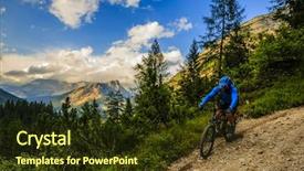  Presentation with blood flow vessel flowing - Beautiful PPT theme featuring d'ampezzo stunning rocky mountain backdrop and a tawny brown colored foreground