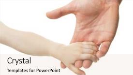  Presentation with father son hands - PPT layouts enhanced with protective parents - hands father's and his son's background and a lemonade colored foreground