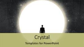  Presentation with circle - PPT theme having end tunnel - businessman standing in front background and a yellow colored foreground