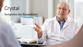  Presentation with people talking - PPT layouts having medicine healthcare and people concept background and a light gray colored foreground