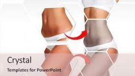  Presentation with woman nude body - Colorful slide set enhanced with s body against a grey backdrop and a lemonade colored foreground