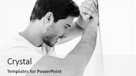  Presentation with men health - Presentation theme consisting of men's beauty and health background and a  colored foreground