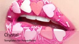  Presentation with pink beauty - Cool new slides with valentine hearts sweet makeup valentine' backdrop and a coral colored foreground