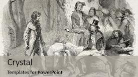  Presentation with rich man - Slide deck featuring published on l'illustration journal background and a light gray colored foreground