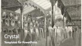  Presentation with mirror in an old frame - Colorful PPT theme enhanced with published on l'illustration journal backdrop and a gray colored foreground