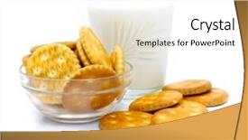  Presentation with salt food - Colorful slides enhanced with capacity - salt crackers and milk food backdrop and a  colored foreground