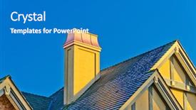  Presentation with under construction - Audience pleasing presentation theme consisting of construction tools - roof of the house backdrop and a gray colored foreground