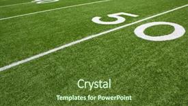  Presentation with football field - Amazing theme having a american football field backdrop and a tawny brown colored foreground