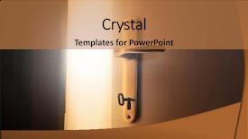  Presentation with lock key - Presentation theme consisting of a an open door background and a coral colored foreground