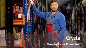  Presentation with spare parts - Audience pleasing slide deck consisting of a automotive spare parts backdrop and a tawny brown colored foreground