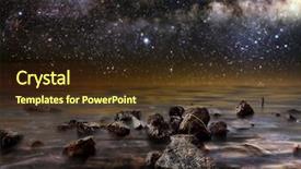  Presentation with nasa - Slide set with a background star sky background and a tawny brown colored foreground