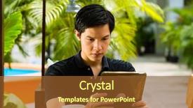  Presentation with internet cafe - Slide set consisting of a bar or cafe background and a tawny brown colored foreground