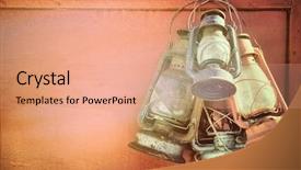  Presentation with old photo - Colorful slides enhanced with a barn wall cross backdrop and a coral colored foreground