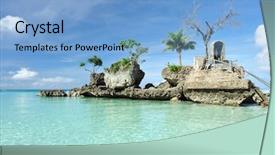  Presentation with boracay - Slide set with a beach at boracay background and a light blue colored foreground