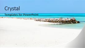  Presentation with summer holiday - Presentation design with a beach during summer background and a light blue colored foreground