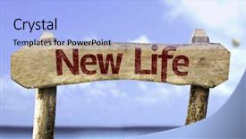  Presentation with life - Slide deck consisting of recruiting sports - new life sign background and a light blue colored foreground