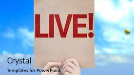  Presentation with live - Cool new slides with a beach on background backdrop and a soft green colored foreground