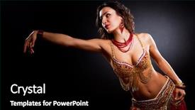  Presentation with dance - PPT theme consisting of a beautiful belly dance background and a black colored foreground