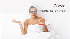 Presentation with burger - PPT theme consisting of a beautiful confused emotional background and a white colored foreground