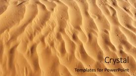  Presentation with sand textured - Cool new PPT theme with beautiful desert sand dune backdrop and a gold colored foreground