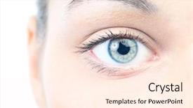  Presentation with human eye - Cool new PPT theme with a beautiful female eye backdrop and a cream colored foreground