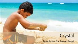  Presentation with sand - Amazing PPT layouts having a beautiful tropical beach backdrop and a lemonade colored foreground