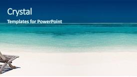  Presentation with canvas - Beautiful PPT theme featuring a beautiful tropical beach backdrop and a ocean colored foreground
