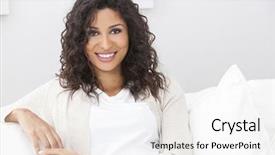  Presentation with latina - PPT layouts enhanced with a beautiful young latina background and a white colored foreground