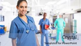  Presentation with cardiac nurse - Cool new slides with a beautiful young nurse backdrop and a light blue colored foreground
